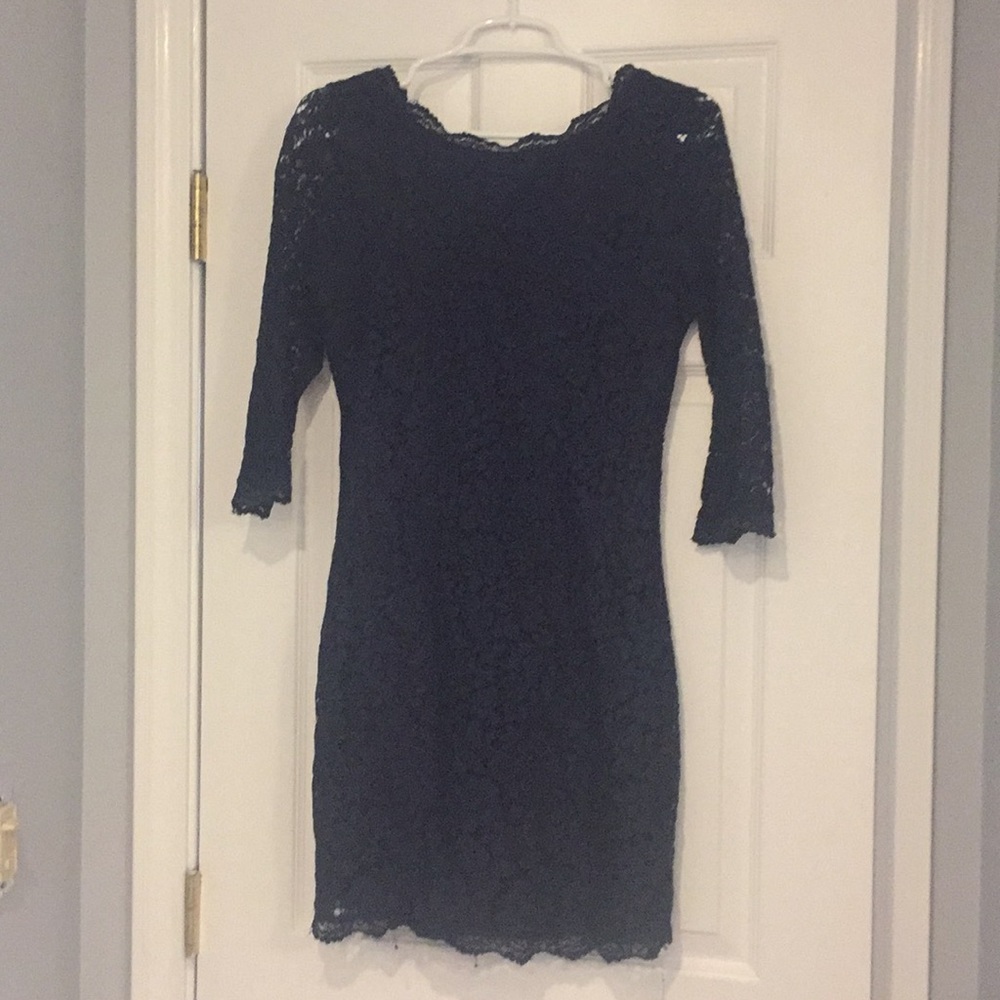 Navy Blue lace cocktail dress